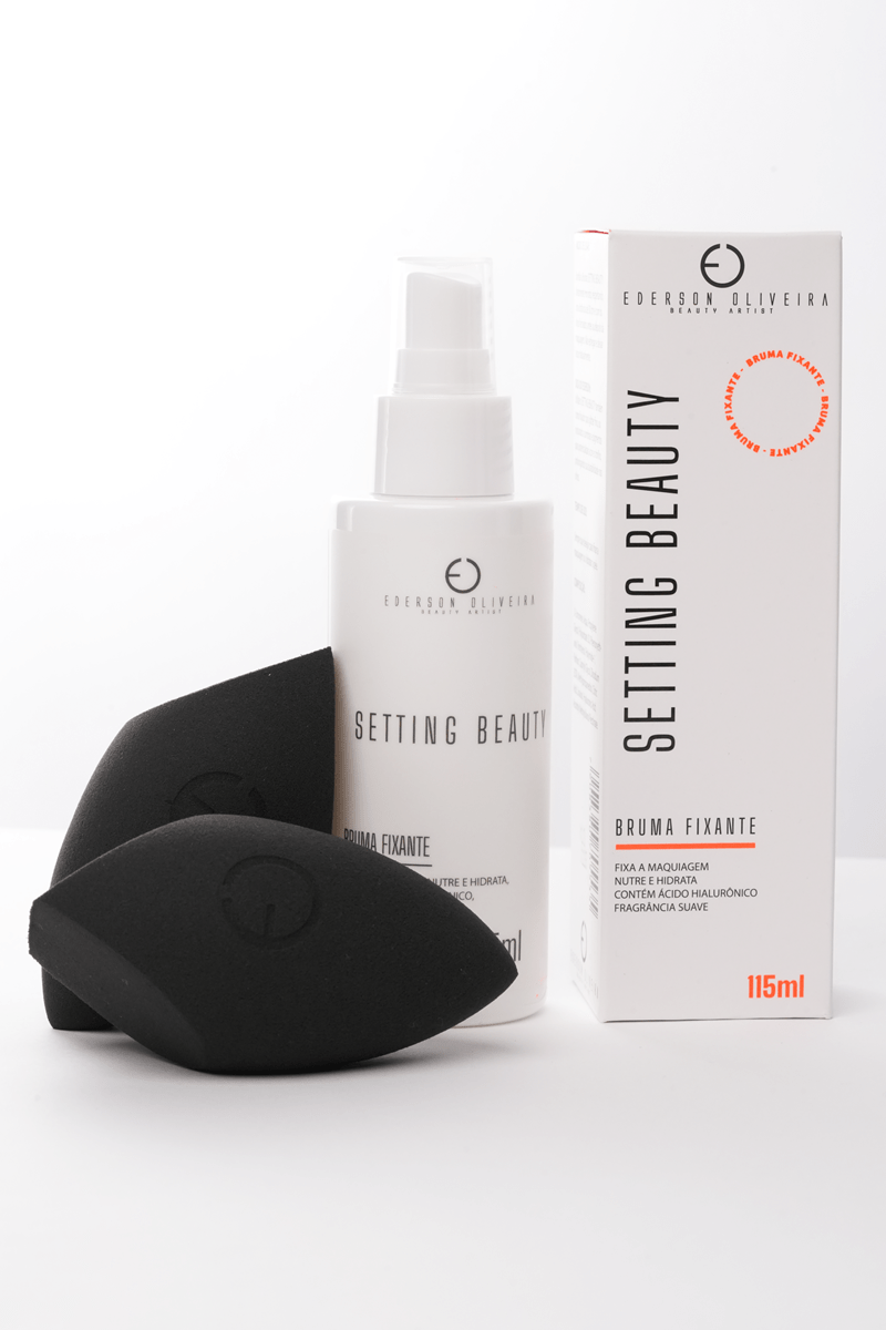 KIT 2 ESPONJA BLEND PRO + 1 BRUMA SETTING BEAUTY 115ml - EDERSON OLIVEIRA by BOX DA BELEZA