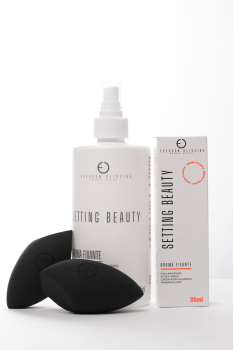KIT 2 ESPONJAS BLEND PRO + 1 BRUMA SETTING BEAUTY 115ml + 1 BRUMA SETTING BEAUTY 490ml - EDERSON OLIVEIRA by BOX DA BELEZA