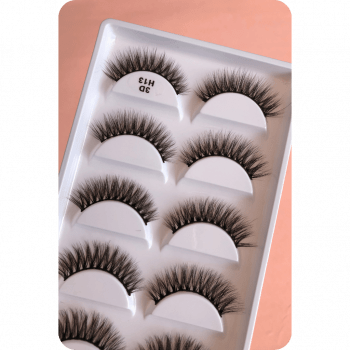 CARTELA CÍLIOS POSTIÇOS 5 PARES - MODELO 3D H13