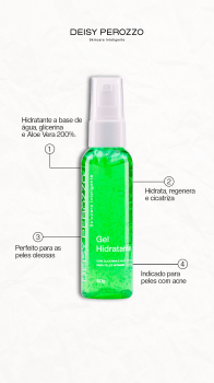 GEL HIDRATANTE FACIAL VERDE - BASIC - COM GLICERINA E ALOE VERA - DEISY PEROZZO