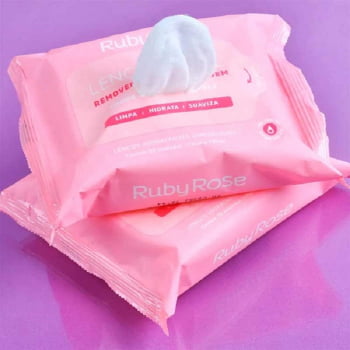 Lenço Facial Hidratante Umedecido - Removedor de Maquiagem - Ruby Rose