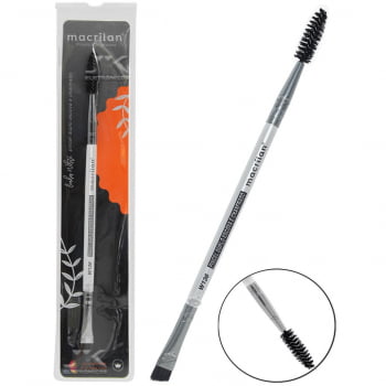 W136 - PINCEL DUPLO ESCOVA E CHANFRADO - LINHA WHITE - MACRILAN